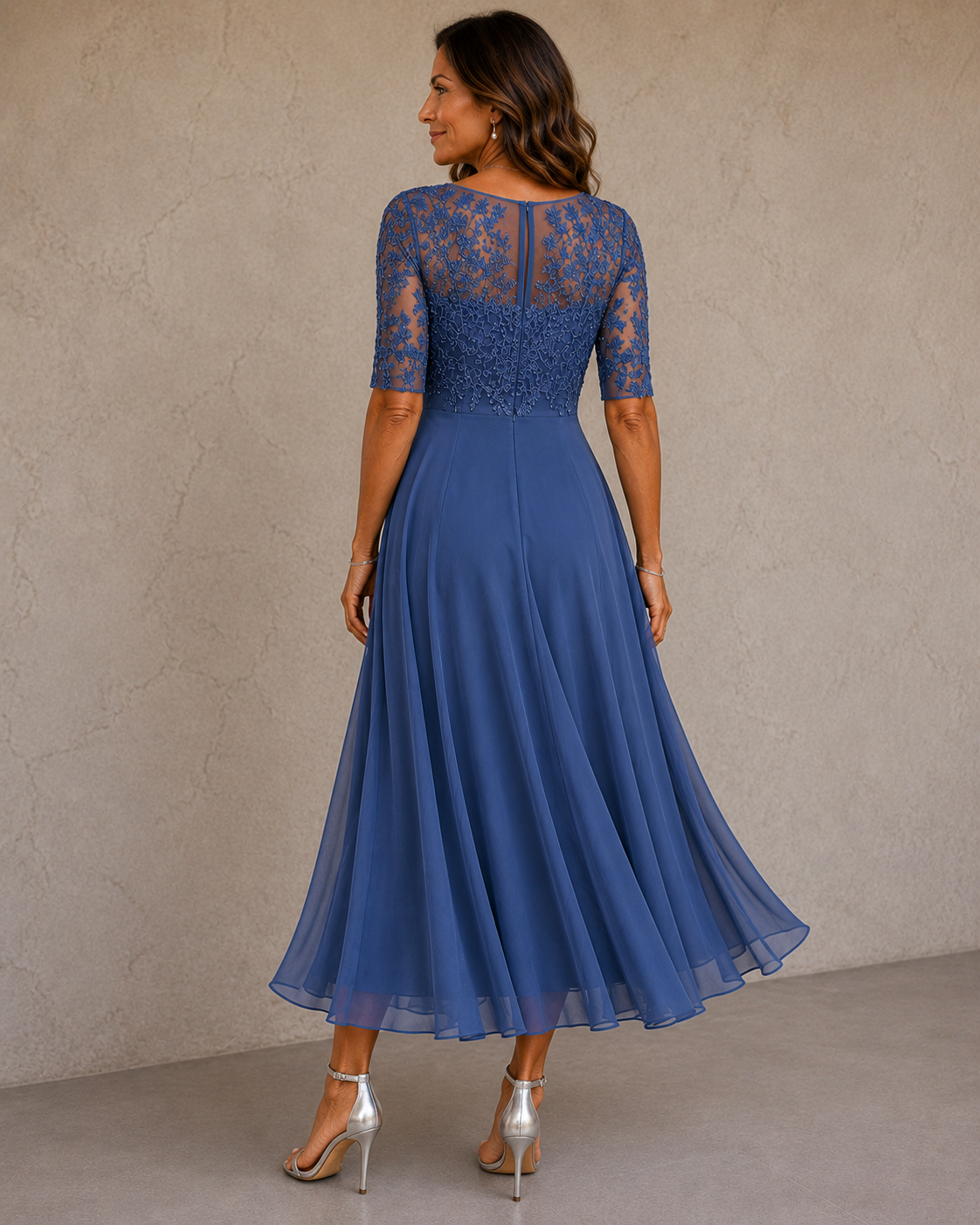 Olga | Vestido de Encaje y Chifón