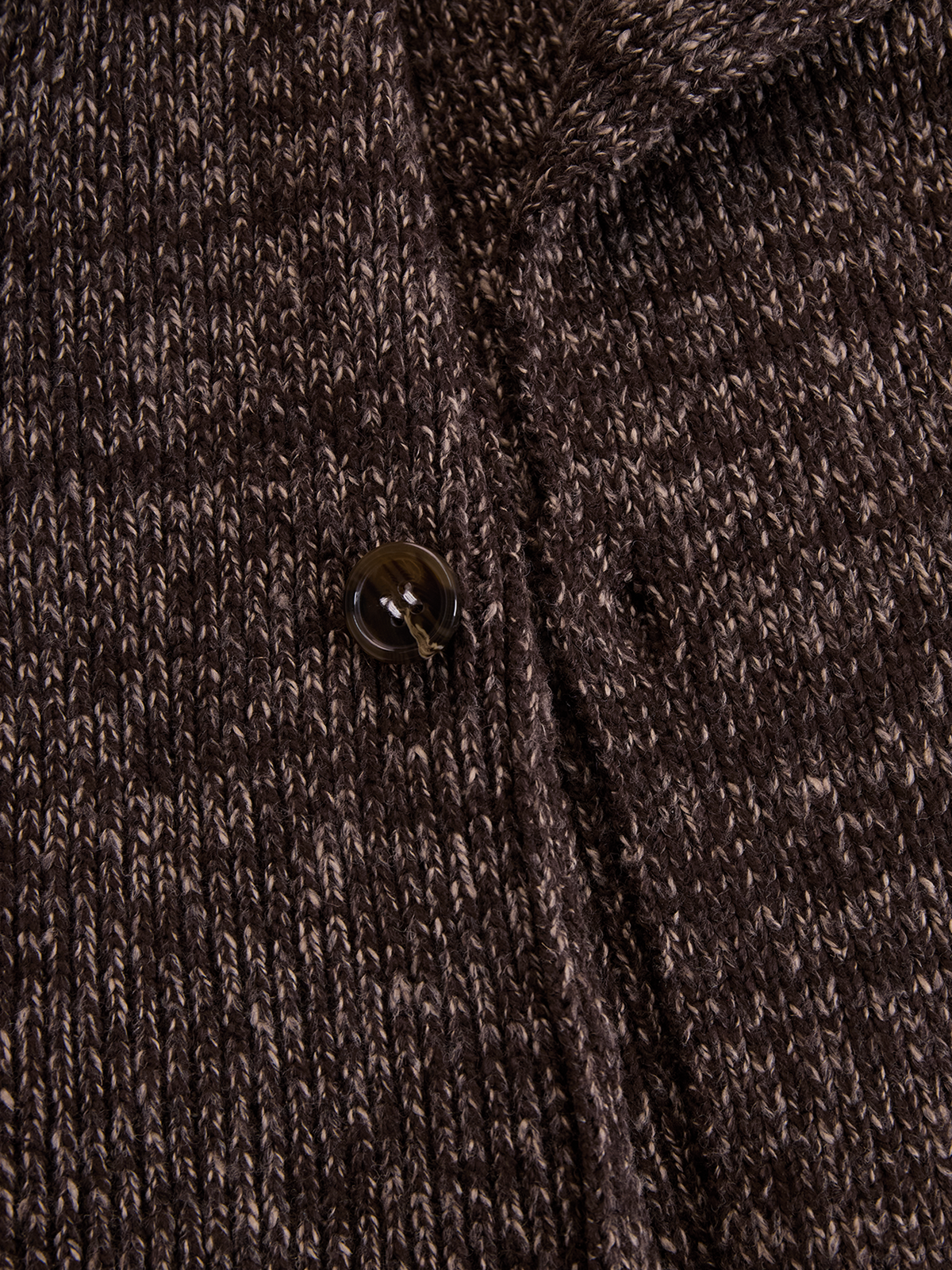 Chaqueta de punto marrón con cremallera asimétrica