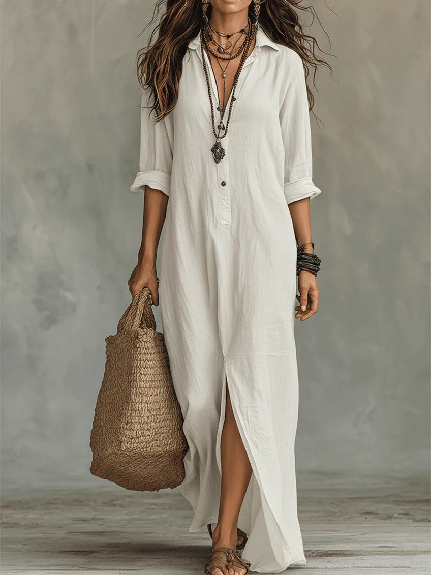 Celia | Vestido Maxi con botones