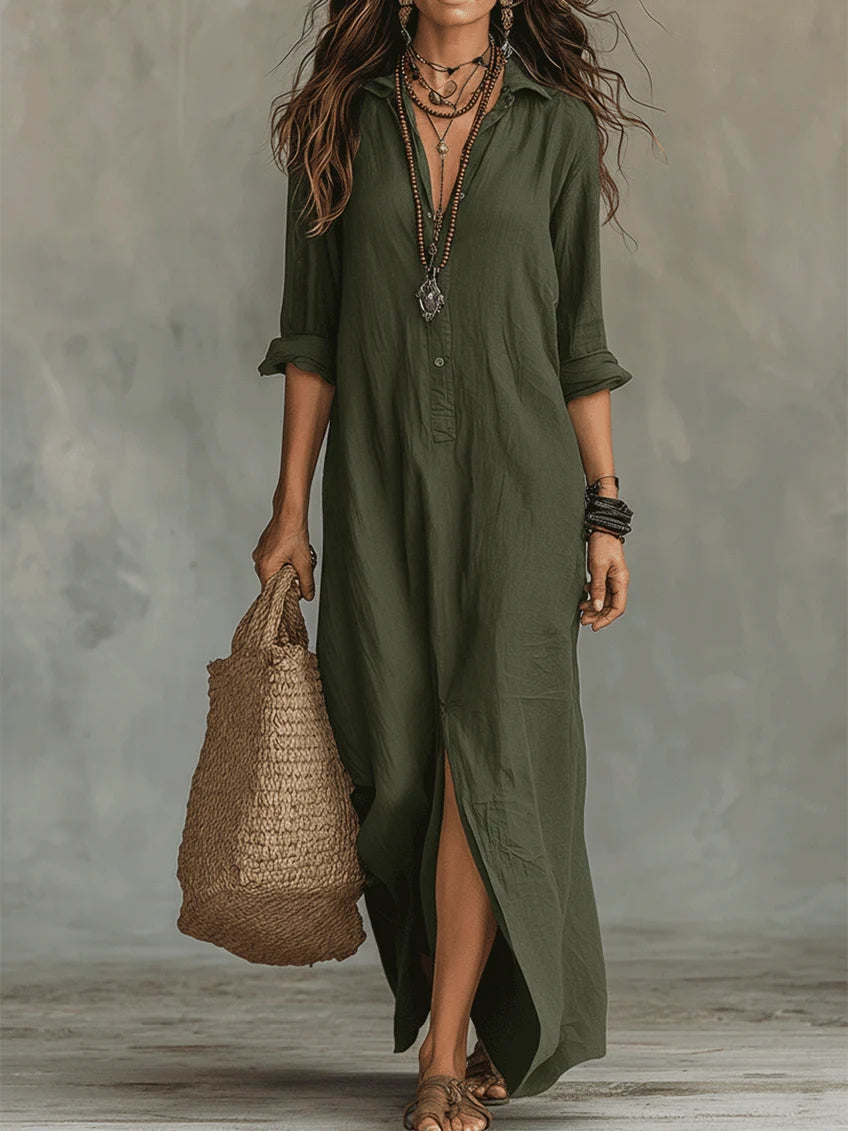 Celia | Vestido Maxi con botones