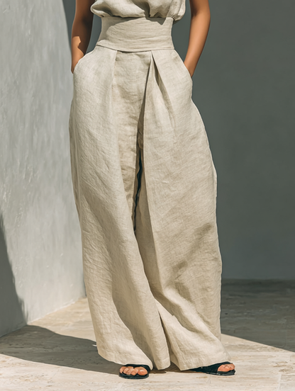 Carla | Conjunto minimalista de lino