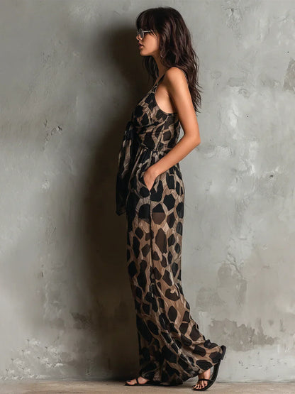 Estela | Mono con Estampado de Leopardo