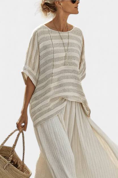 Westlyn | Conjunto de lino con rayas suaves