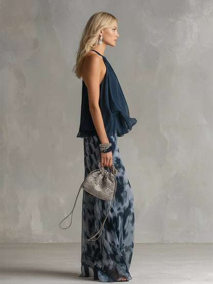 Elisa | Conjunto elegante y ligero con top fluido y pantalón ancho