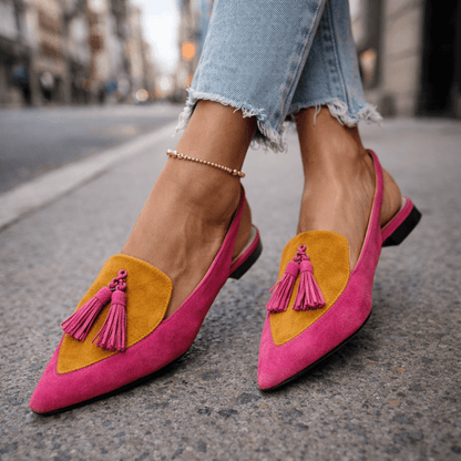 Lorena | Mocasines con Tiras y Borlas