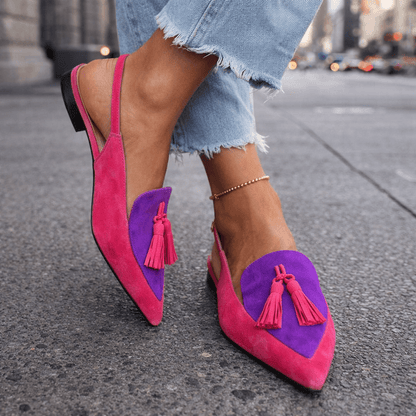 Lorena | Mocasines con Tiras y Borlas