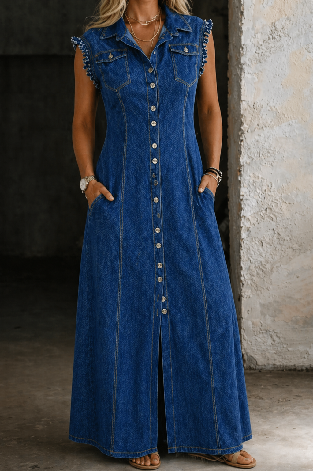 Liora | Vestido de denim en tallas grandes