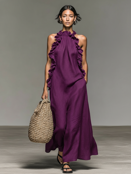 Lua | Vestido maxi con bolsillos