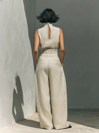 Carla | Conjunto minimalista de lino