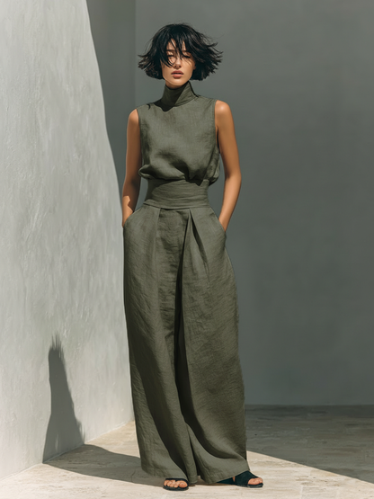 Carla | Conjunto minimalista de lino
