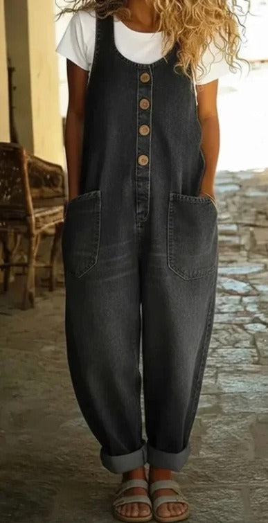 Irene | Mono de denim de algodón lavado vintage