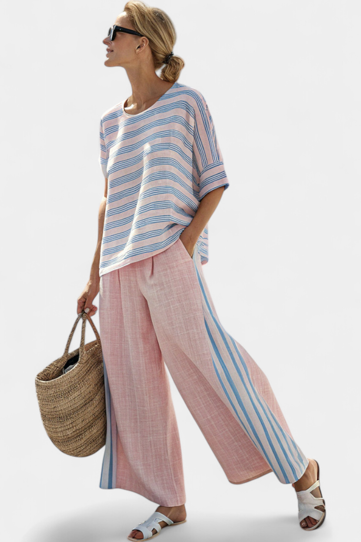 Virella | Conjunto de lino suave en tonos pastel