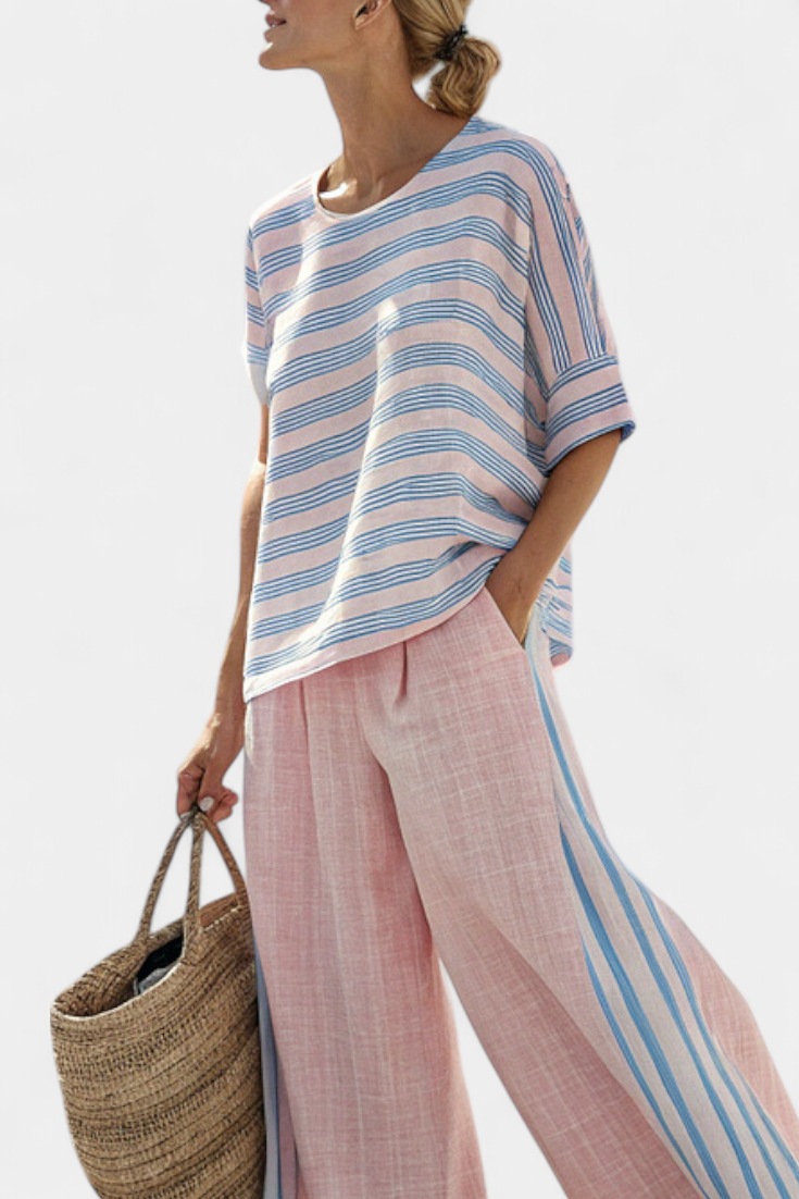 Virella | Conjunto de lino suave en tonos pastel