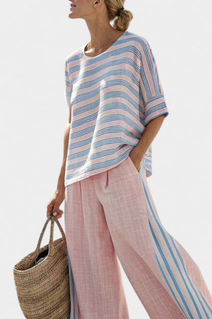 Virella | Conjunto de lino suave en tonos pastel