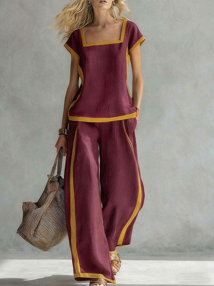 Rihanna | CONJUNTO DE LINO ELEGANTE DE DOS PIEZAS