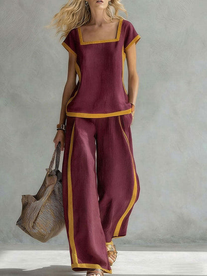 Rihanna | CONJUNTO DE LINO ELEGANTE DE DOS PIEZAS