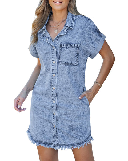 Victoria | Vestido camisero de denim