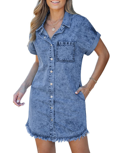 Victoria | Vestido camisero de denim