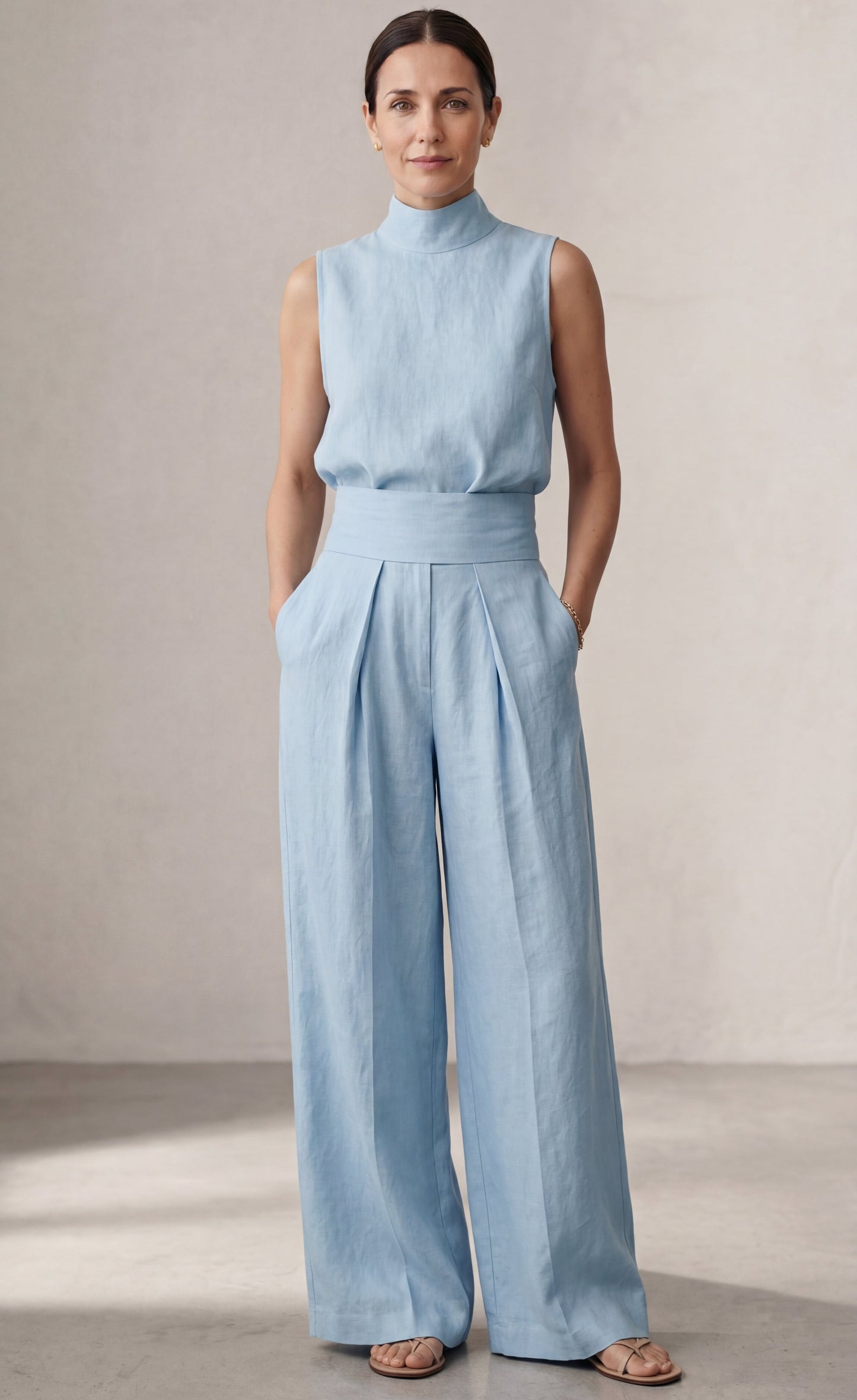 Carla | Conjunto minimalista de lino