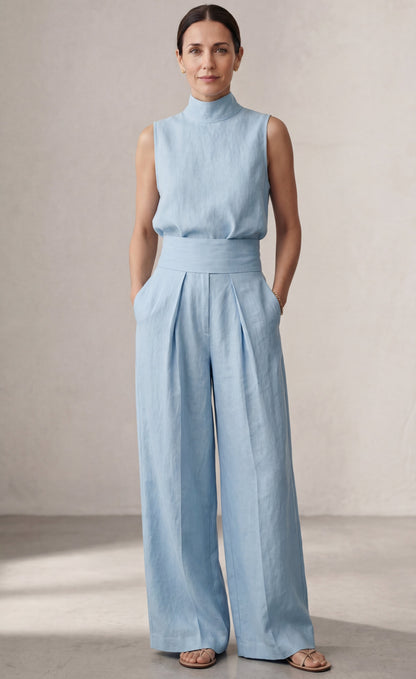 Carla | Conjunto minimalista de lino