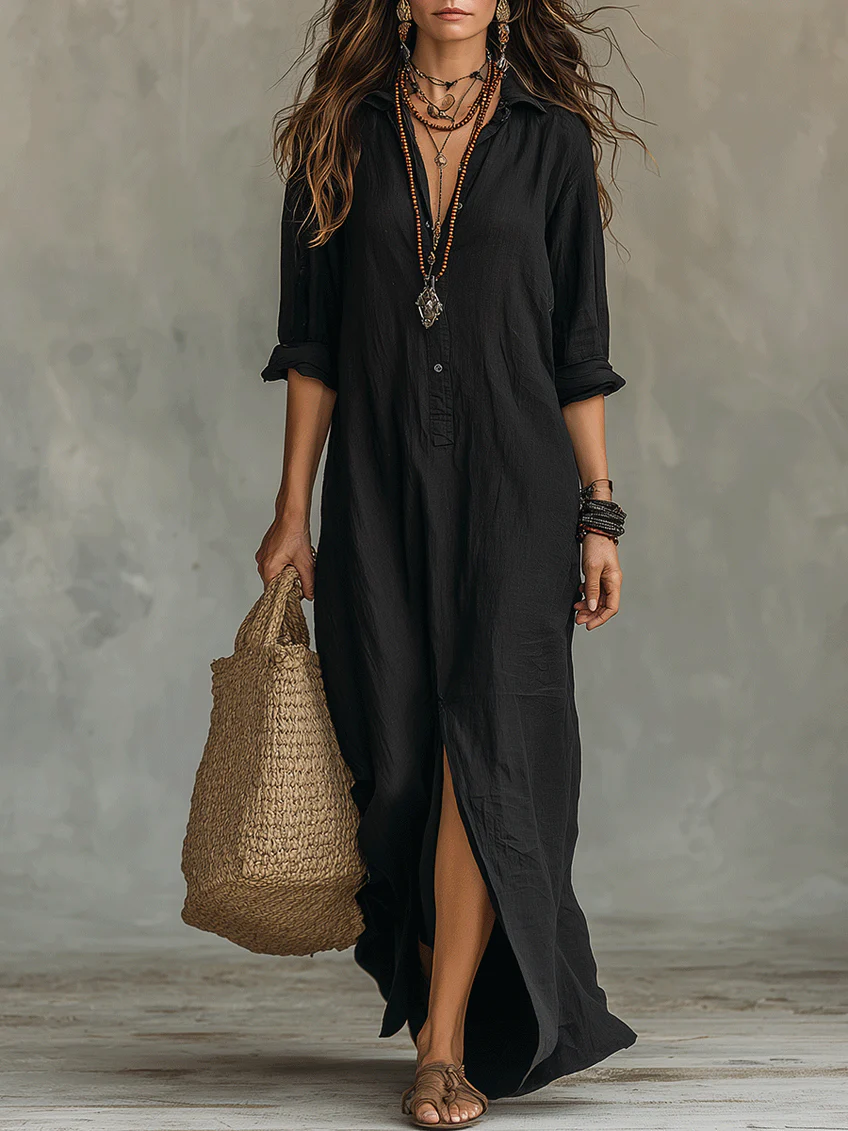 Celia | Vestido Maxi con botones
