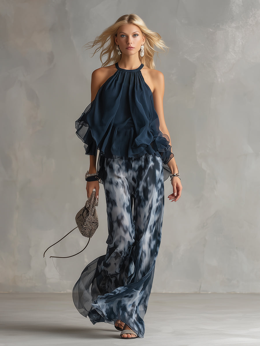 Elisa | Conjunto elegante y ligero con top fluido y pantalón ancho