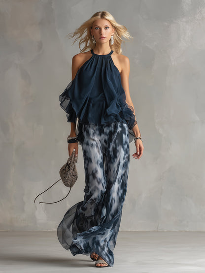 Elisa | Conjunto elegante y ligero con top fluido y pantalón ancho