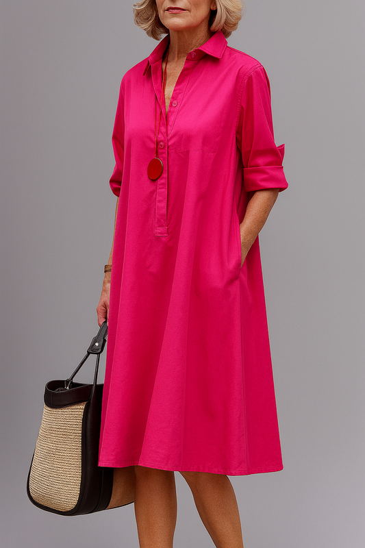 Lía Marlowen | Vestido Midi Fucsia