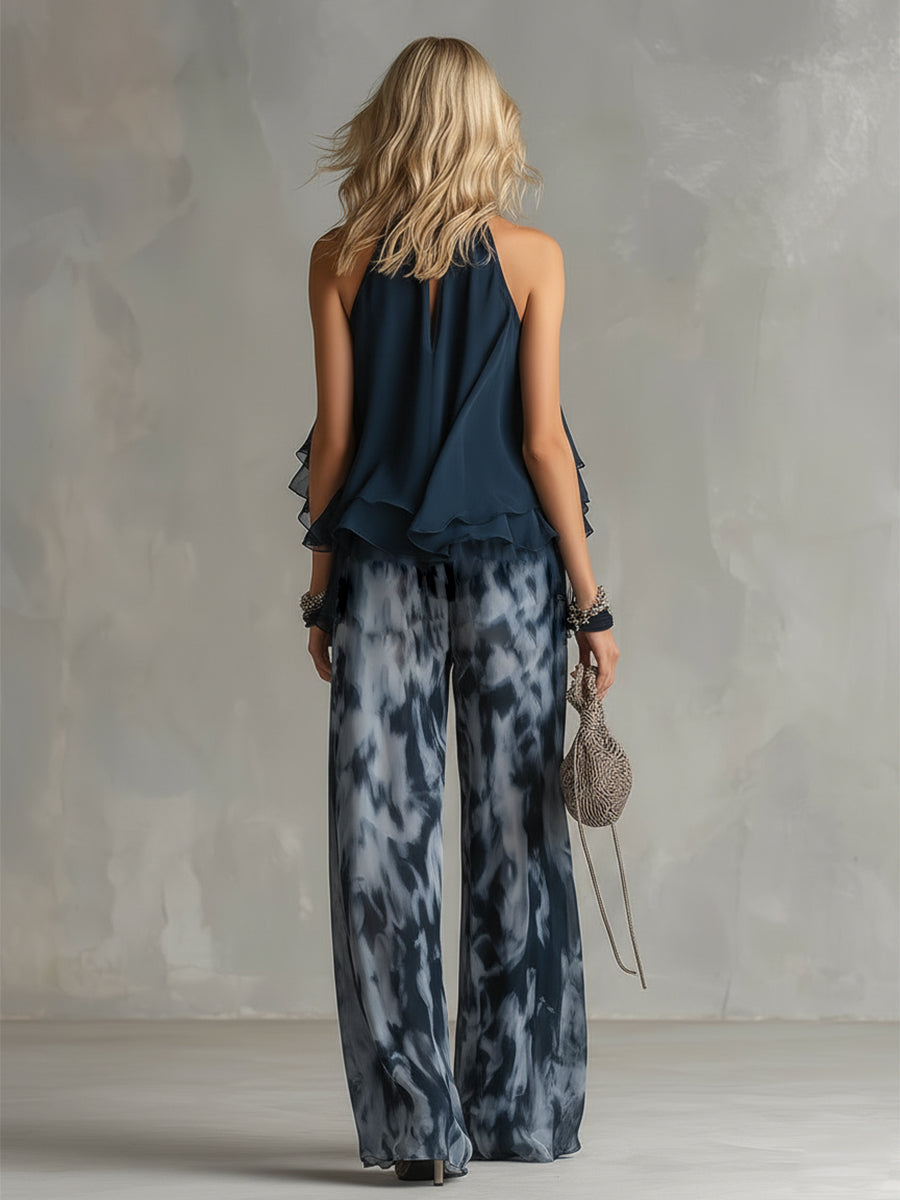 Elisa | Conjunto elegante y ligero con top fluido y pantalón ancho