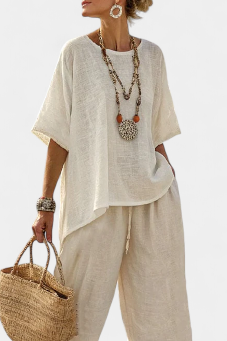 Drevon | Set en lino natural