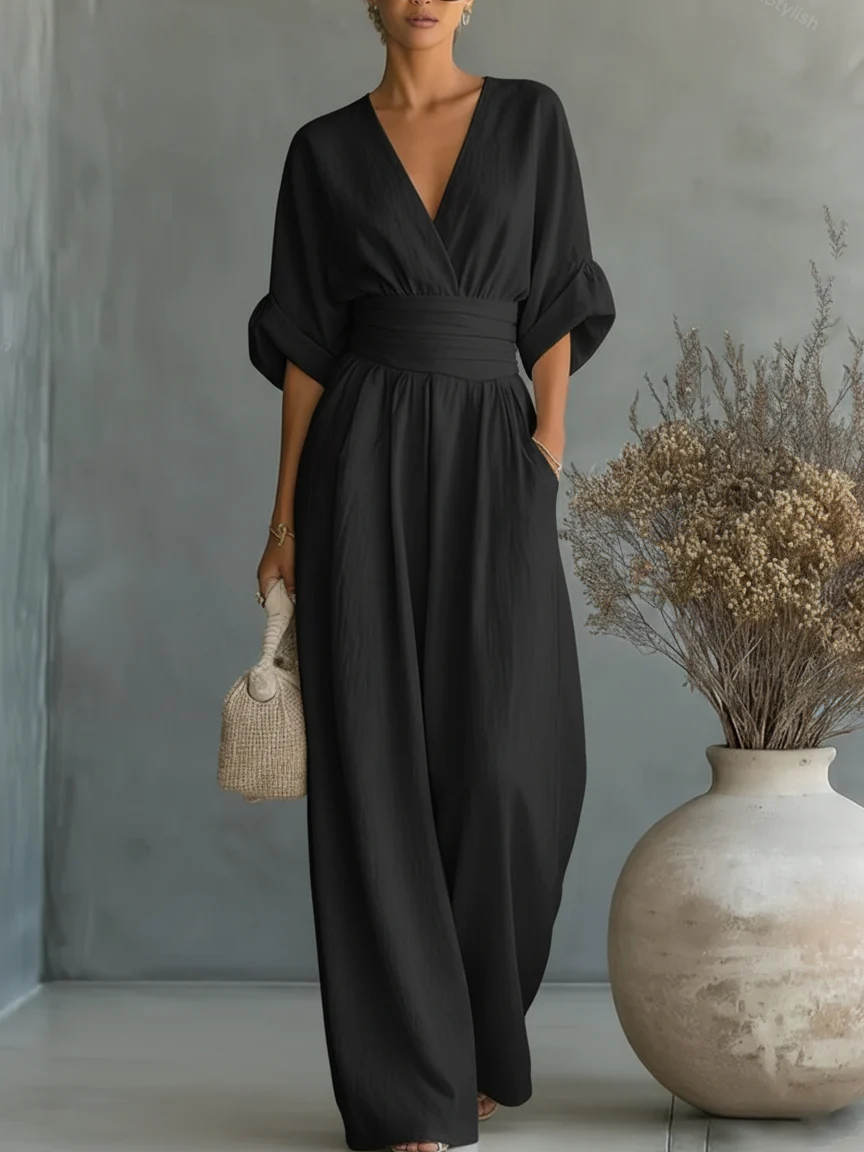 Marta - Mono Elegante con escote en V
