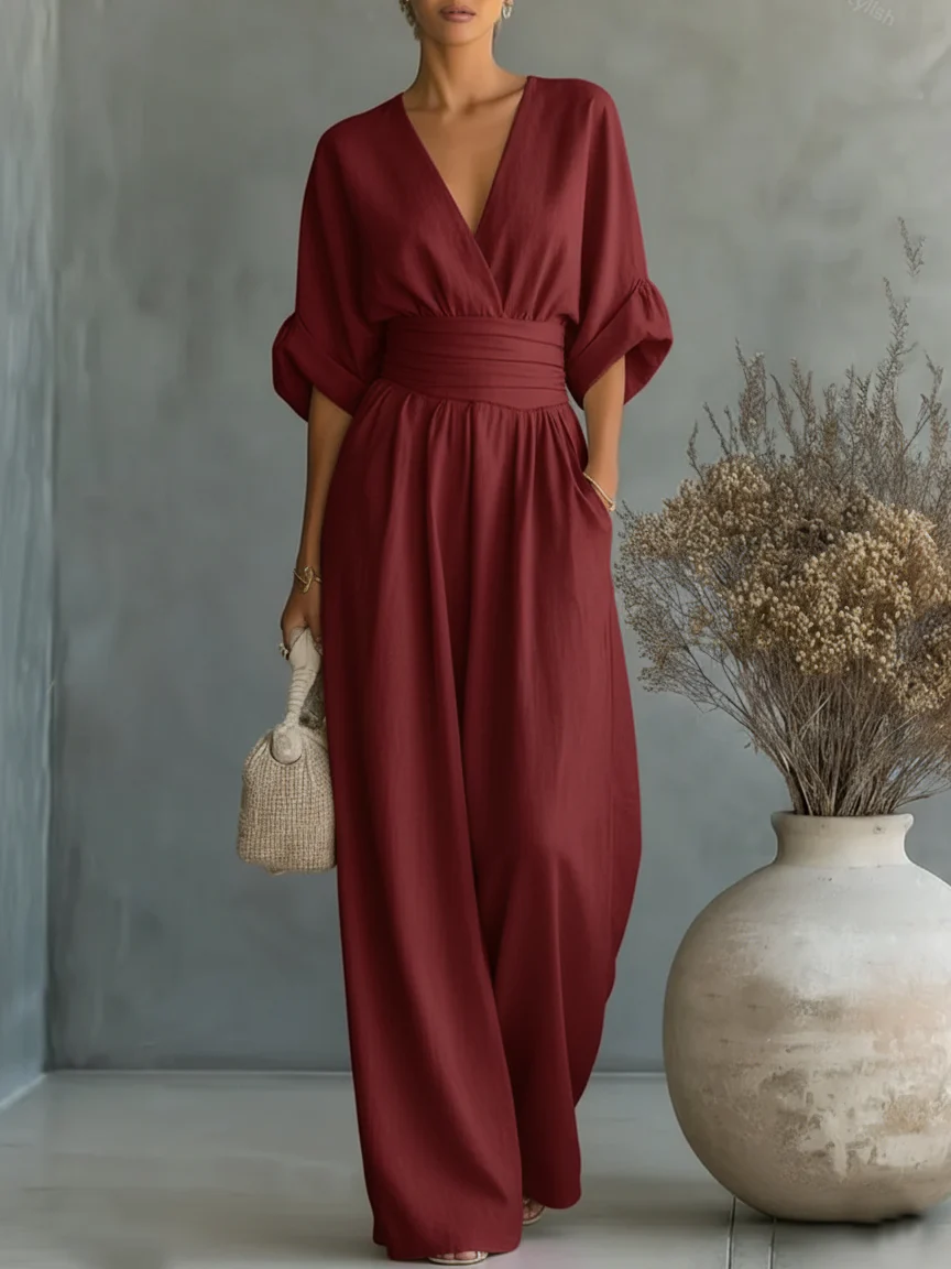 Marta - Mono Elegante con escote en V