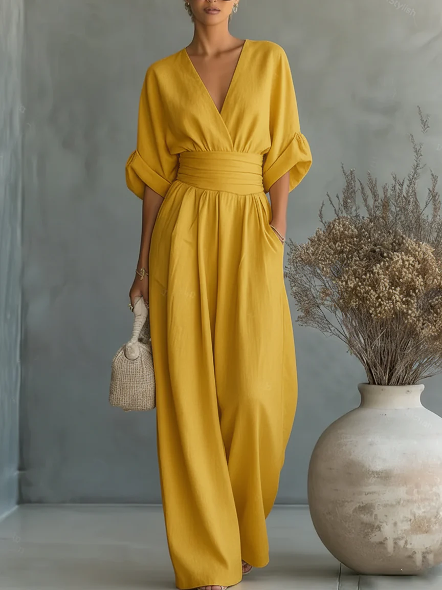 Marta - Mono Elegante con escote en V