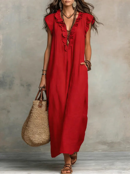 Camila | Vestido largo de estilo bohemio
