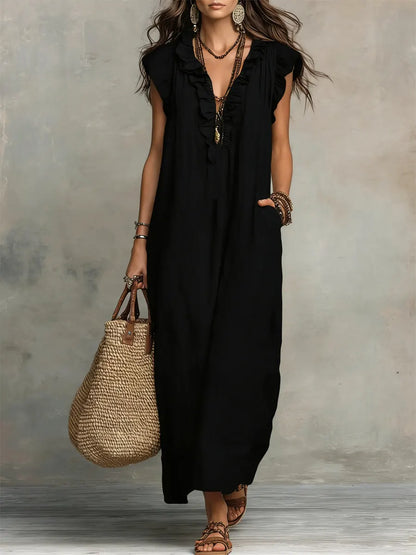 Camila | Vestido largo de estilo bohemio