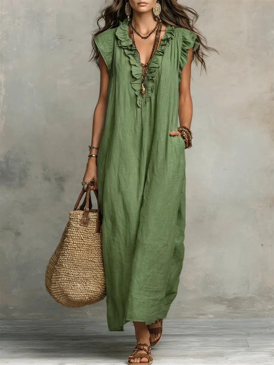 Camila | Vestido largo de estilo bohemio
