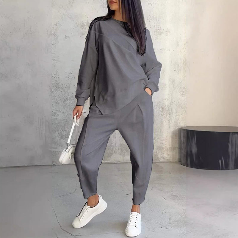 Verónica | Conjunto sudadera + pantalón bajo irregular